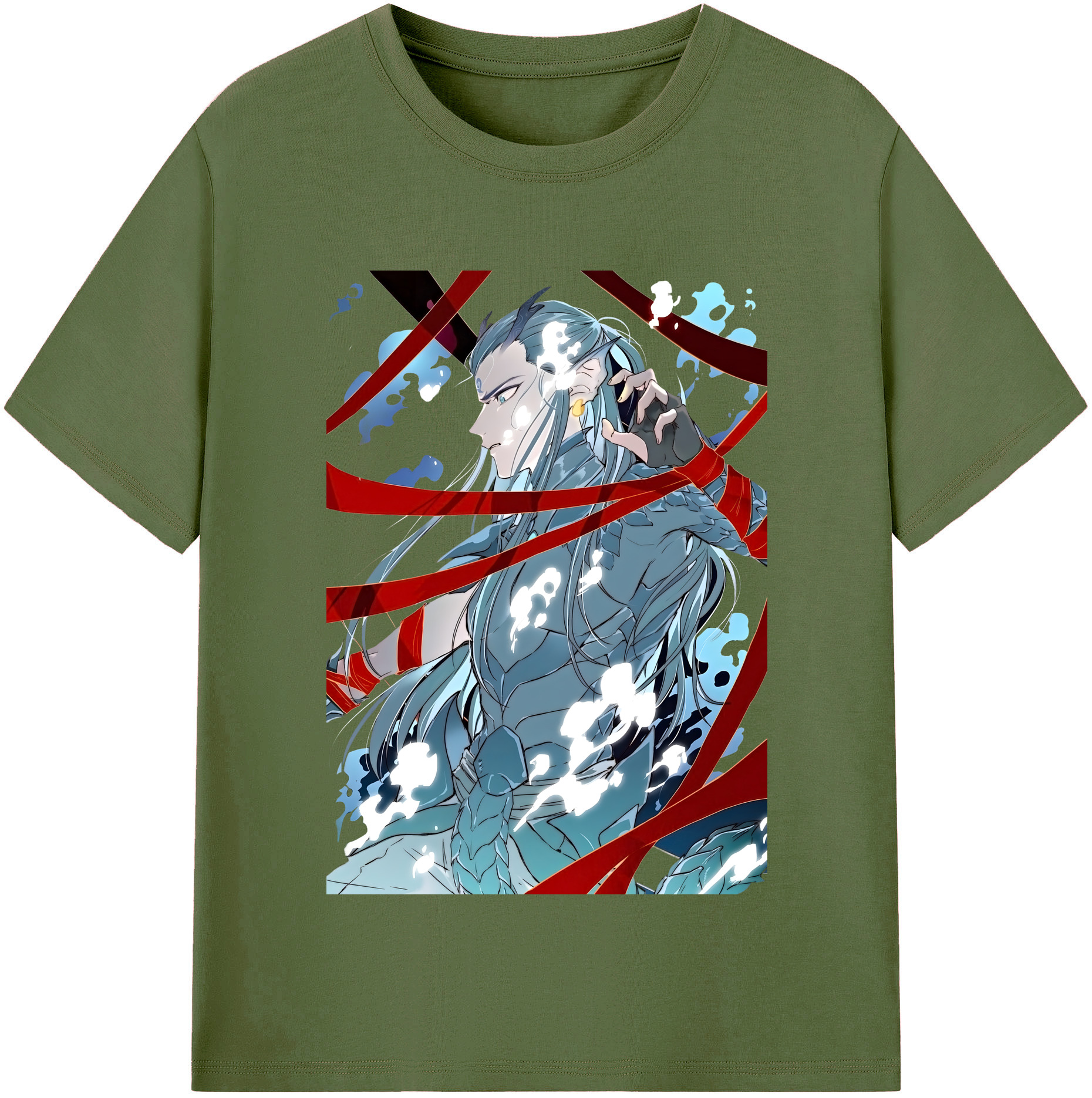 （画像用） Ne Zha 2 ナタ 魔童の大暴れ 綿100％半袖Tシャツ（フロントプリント）